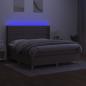 Preview: Boxspringbett mit Matratze & LED Taupe 160x200 cm Stoff