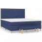 Preview: Boxspringbett mit Matratze Blau 160x200 cm Stoff