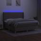 Preview: Boxspringbett mit Matratze & LED Taupe 180x200 cm Stoff