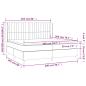 Preview: Boxspringbett mit Matratze Schwarz 200x200 cm Stoff