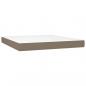 Preview: Boxspringbett mit Matratze & LED Taupe 160x200 cm Stoff