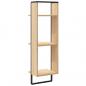 Preview: Wandregal 3 Fächer Sonoma-Eiche 30x25x100 cm Holzwerkstoff