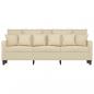 Preview: 3-Sitzer-Sofa Creme 180 cm Stoff