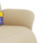 Preview: Massagesessel mit Fußteil Creme Stoff