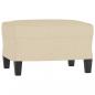 Preview: 3-Sitzer-Sofa mit Hocker Creme 180 cm Stoff
