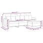 Preview: 3-Sitzer-Sofa mit Hocker Taupe 180 cm Stoff