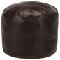 Preview: Pouf Dunkelbraun 40 x 35 cm Echtes Ziegenleder