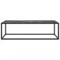 Preview: Couchtisch Schwarz mit Schwarzem Glas in Marmor-Optik 120x50x35