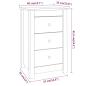 Preview: Nachttisch 40x35x61,5 cm Massivholz Kiefer