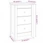 Preview: Nachttische 2 Stk. 40x35x61,5 cm Massivholz Kiefer