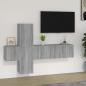 Preview: ARDEBO.de - 3-tlg. TV-Schrank-Set Grau Sonoma Holzwerkstoff