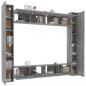 Preview: 8-tlg. TV-Schrank-Set Grau Sonoma Holzwerkstoff
