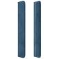Preview: LED Kopfteil Dunkelblau 163x16x118/128 cm Samt