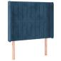 Preview: Boxspringbett mit Matratze & LED Dunkelblau 80x200 cm Samt