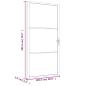 Preview: Innentür 102,5x201,5 cm Weiß ESG-Glas und Aluminium