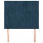 Preview: Kopfteile 2 Stk. Dunkelblau 80x5x78/88 cm Samt