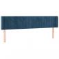 Preview: LED Kopfteil Dunkelblau 163x16x78/88 cm Samt