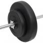 Preview: Langhantel und Kurzhantel mit Gewichten 60 kg 