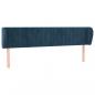 Preview: Kopfteil mit Ohren Dunkelblau 163x23x78/88 cm Samt