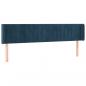 Preview: Kopfteil mit Ohren Dunkelblau 163x16x78/88 cm Samt