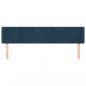 Preview: Kopfteil mit Ohren Dunkelblau 163x16x78/88 cm Samt