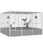 Preview: Vogelkäfig Grau 302,5x324,5x211,5 cm Verzinkter Stahl