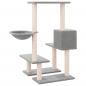 Preview: Kratzbaum mit Sisal-Kratzsäulen Hellgrau 94,5 cm