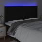 Preview: LED Kopfteil Schwarz 180x5x118/128 cm Stoff