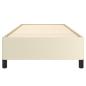 Preview: Bettgestell Creme 90x190 cm Kunstleder