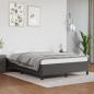 Preview: ARDEBO.de - Bettgestell Grau 140x200 cm Kunstleder