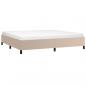Preview: Bettgestell Cappuccino-Braun 200x200 cm Kunstleder