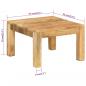 Preview: Couchtisch 55x55x35 cm Massivholz Mango