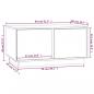 Preview: Couchtisch Grau 80x50x40 cm Massivholz Kiefer