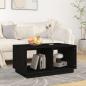 Preview: ARDEBO.de - Couchtisch Schwarz 80x50x40 cm Massivholz Kiefer