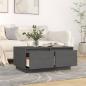Preview: Couchtisch Grau 80x50x35 cm Massivholz Kiefer