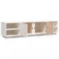 Preview: TV-Schrank Weiß 156x40x40 cm Massivholz Kiefer