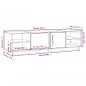 Preview: TV-Schrank Grau 156x40x40 cm Massivholz Kiefer