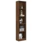 Preview: Bücherregal 5 Fächer Braun Eiche 40x24x175 cm Holzwerkstoff