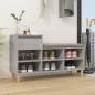 Preview: ARDEBO.de - Schuhregal Betongrau 102x36x60 cm Holzwerkstoff