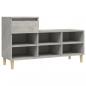 Preview: Schuhregal Betongrau 102x36x60 cm Holzwerkstoff