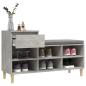 Preview: Schuhregal Betongrau 102x36x60 cm Holzwerkstoff