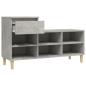 Preview: Schuhregal Betongrau 102x36x60 cm Holzwerkstoff