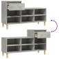 Preview: Schuhregal Betongrau 102x36x60 cm Holzwerkstoff