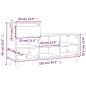 Preview: Schuhregal Betongrau 102x36x60 cm Holzwerkstoff
