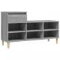 Preview: Schuhregal Grau Sonoma 102x36x60 cm Holzwerkstoff