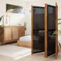 Preview: 4-tlg. Raumteiler Schwarz 280x180 cm