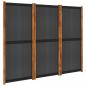 Preview: 3-tlg. Raumteiler Schwarz 210x180 cm