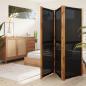 Preview: 3-tlg. Raumteiler Schwarz 210x180 cm