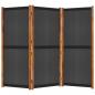 Preview: 3-tlg. Raumteiler Schwarz 210x180 cm
