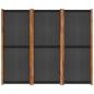 Preview: 3-tlg. Raumteiler Schwarz 210x180 cm